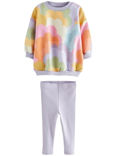NEXT Wolken-Sweatshirt und Leggings im Set Lila Violett 18 Monate von NEXT