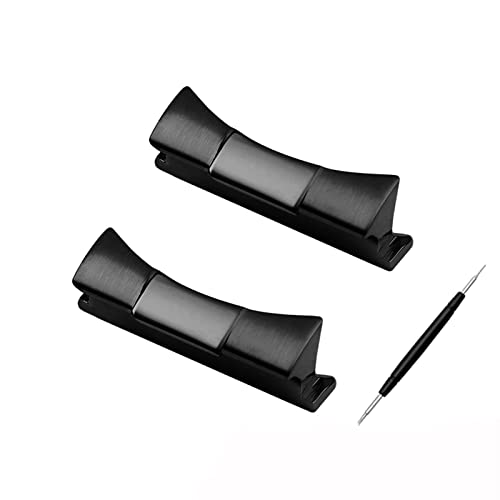 NEYENS 20 mm massives gebogenes Stahlkopf-Endglied nur für Rolex-Armband, Gummi-Lederband, nahtlose Verbindung, 20 mm, Achat von NEYENS