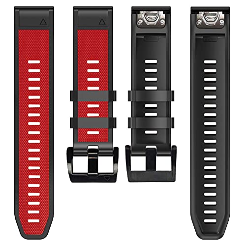 NEYENS 26 22 mm Silikon-Schnellverschluss-Uhrenarmband für Garmin Fenix 7X 7 6 6X Pro 5 5X Plus 3 HR Mk1 Easyfit Armband, Fenix 5X 5X Plus 3HR, Achat von NEYENS