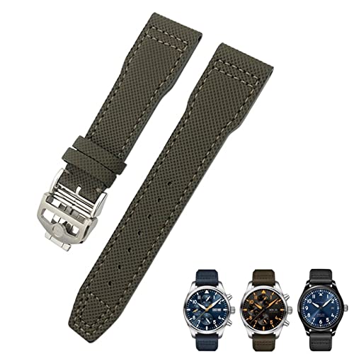 NEYENS Nylon-Uhrenarmband, 20 mm, 21 mm, passend für IWC Portofino Big Pilot IW3293 Mark 18 Tissot TAG Heuer Seiko, Leder-Nylon-Uhrenarmband, Blau, 20 mm, Achat von NEYENS