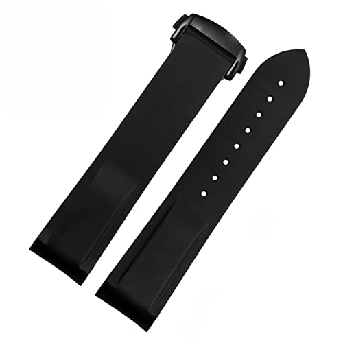 NEYENS Silikon-Uhrenarmband für Omega Seamaster 007 Handgelenk, wasserdicht, mit Faltschließe, 20 mm / 22 mm, 22 mm, Achat von NEYENS