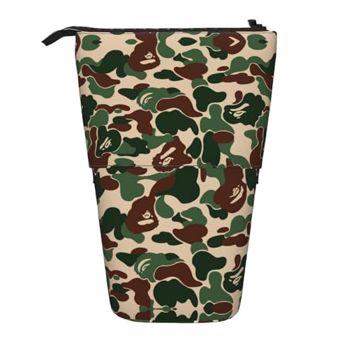 NEZIH Aniaml Camouflage Grün Stehendes Federmäppchen Schreibwaren Stifteetui Teleskop Bleistift Fall Pop Up Pencil Pouch von NEZIH