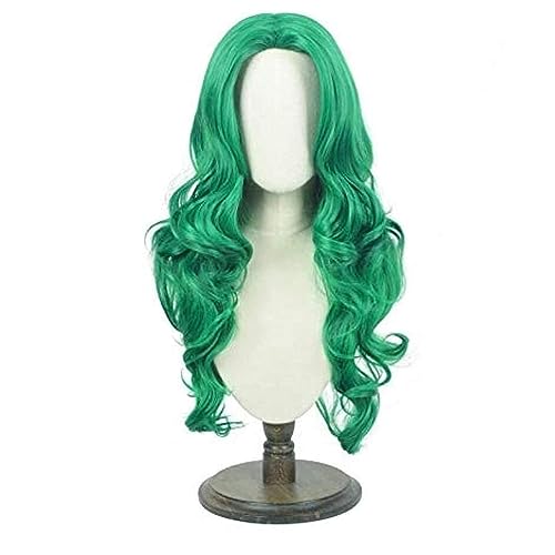 NEZIH Anime Coer Wig. Sailor Moon Mercury Mars Jupiter Venus Uranus Neptun Pluto Saturn Chibi USA Cosplay Perücken for Halloween Party Sailor Jupiter Perücke, Mit Perückenkappe, Dekorativem Zubehör von NEZIH