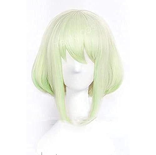 NEZIH Anime Coser Perücke PROMARE Mad Burnish Lio Fotia 35 Cm Kurzes Glattes Haar Anime Cosplay Perücke + Perückenkappe Hitzebeständiges Synthetik, Halloween-Dekorationszubehör, Anime-Geschenk von NEZIH