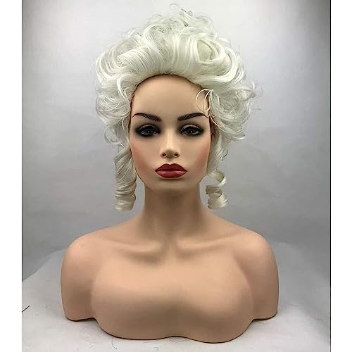 NEZIH Anime Coser Wig Marie Antoinette Prinzessin Mittel Gebogen Cosplay Perücke Hitzebeständig Kunsthaar Perücke + Perücke Kappe, Gut Für Halloween-Party, Dekorationsgeschenk von NEZIH