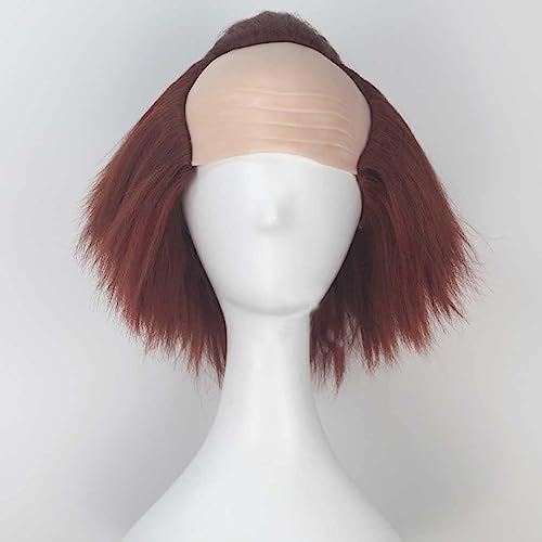 NEZIH Anime Cosplay Perücke, Pennywise Perücke, Brown Short Perücke, Mit Kostenloser Perückenkappe, Für Party Alltag Halloween Perücke Cosplay, Dekorative Accessoires, Anime-Fan-Geschenkv,B von NEZIH