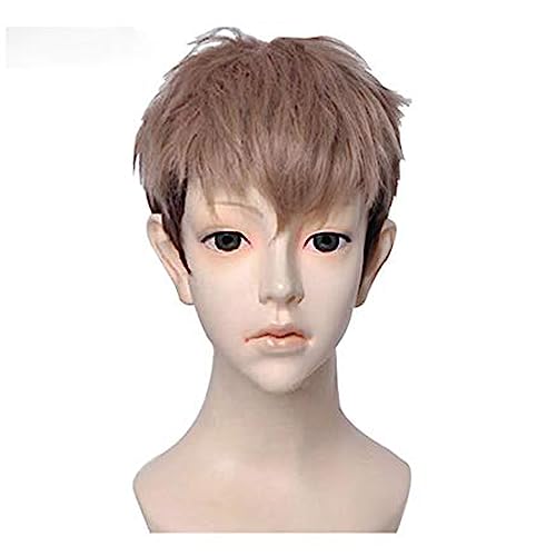 NEZIH Attack on Titan Jean Kirschtein Kirstein Cosplay Wig Short Brown Mixed Color Heat Resistant Synthetic Hair Wigs + Wig Cap, Dekorative Accessoires, Anime-Fan-Geschenk von NEZIH