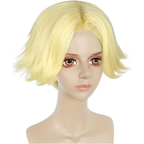 NEZIH Cosplay Perücke,Seishu Inui Cosplay Perücke,Short Blonde Perücke,Mit Kostenloser Perückenkappe,Halloween Kostüm Perücke,Für Party Karneval Weihnachten, Dekorative Accessoires von NEZIH