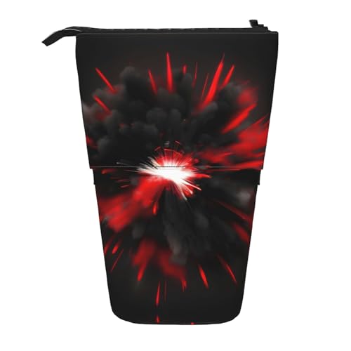 NEZIH Explosion Burst Teleskop-Halter Pop-Up-Schreibwaren-Koffer, ideal für Weihnachten, Urlaub, Neujahr, Geschenk, Bürotasche, Rot / Schwarz von NEZIH