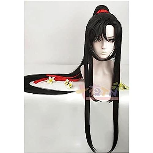 NEZIH Großmeister Der Dämonischen Kultivierung Cosplay Haarperücke Im Wei Wuxian-Stil 7 Ver COS, Geeignet Für Halloween-Party, Nachtleben, Karneval, Mit Perückenhut, Dekorationszubehör,C von NEZIH