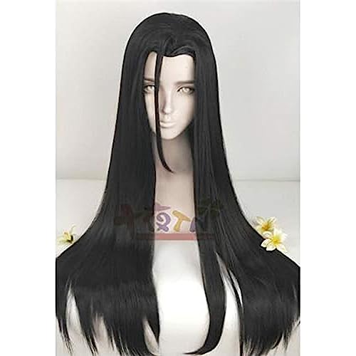 NEZIH Großmeister Der Dämonischen Kultivierung Cosplay Haarperücke Im Wei Wuxian-Stil 7 Ver COS, Geeignet Für Halloween-Party, Nachtleben, Karneval, Mit Perückenhut, Dekorationszubehör,E von NEZIH