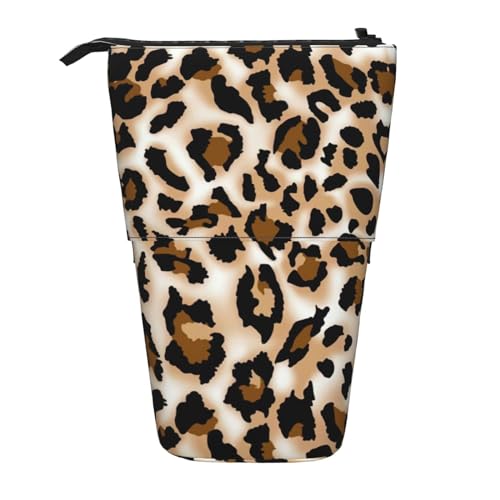 NEZIH Leopard Teleskophalter Pop Up Schreibwaren-Koffer, ideal für Weihnachten, Urlaub, Neujahr, Geschenk, Bürotasche von NEZIH