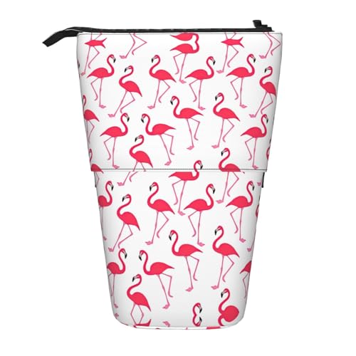 NEZIH Pink Flamingo Muster Teleskophalter Pop Up Schreibwaren Fall Großartig Für Weihnachten Urlaub Neujahr Geschenk Büro Tasche von NEZIH