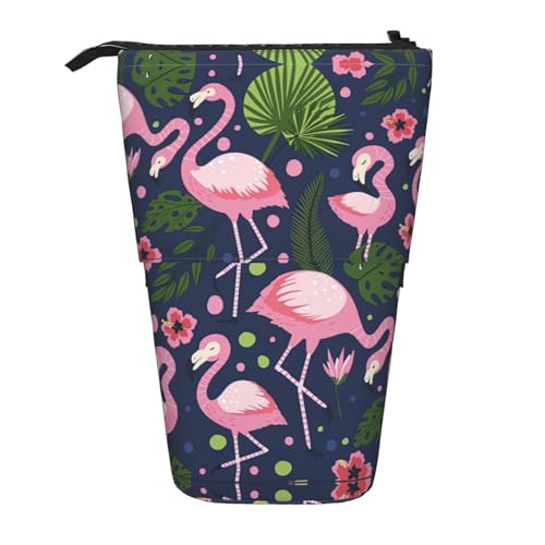 NEZIH Pink Flamingo und Blätter Teleskophalter Pop Up Schreibwaren Fall Großartig für Weihnachten Urlaub Neujahr Geschenk Büro Tasche von NEZIH