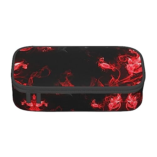 NEZIH Rot Schwarz Weiß Abstrakt Druck unisex Reißverschluss Große Kapazität Bleistift Fall Kleine Stift Beutel Erwachsene Kosmetik Make-up Tasche Bürobedarf von NEZIH