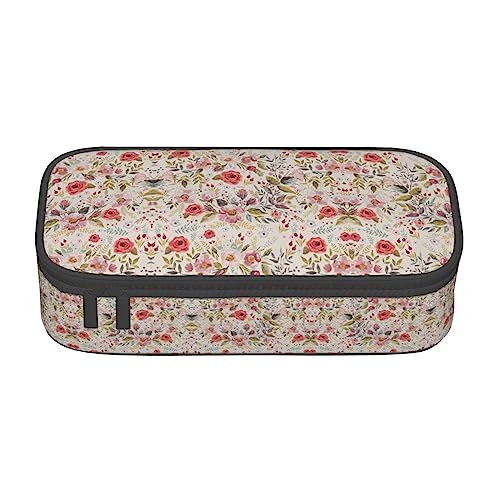 NEZIH Rustikale Rose Blume Druck unisex Reißverschluss Große Kapazität Bleistift Fall Kleine Stift Tasche Erwachsene Kosmetik Make-up Tasche Bürobedarf von NEZIH