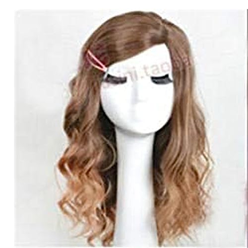 NEZIH Styled Brown Curly Side Parting Hitzebeständige Synthetische Haarperücken Hermine Jean Granger Cosplay Perücken + Perückenkappe, Geeignet Für Halloween-Party, Karneval, Dekorationsgeschenk von NEZIH