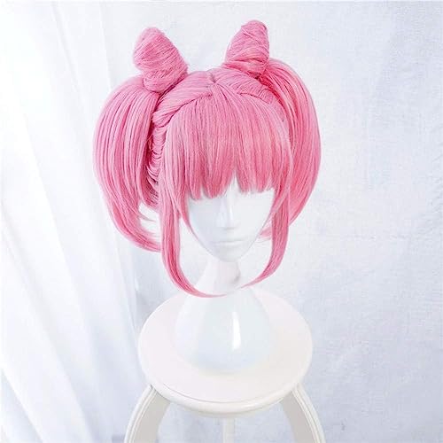 NEZIH Wig Anime Cosplay New Sailor Moon Chibi Moon Cosplay Wigs Pink Women Wigs Heat Resistant Synthetic Hair Perucas Cosplay Wig+Wig Cap, Dekorative Accessoires von NEZIH