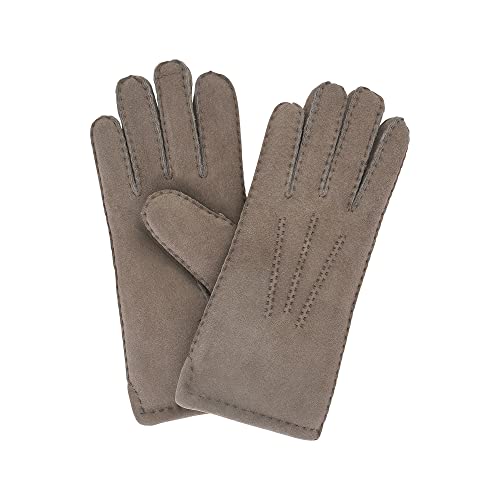 NF NITZSCHE fashion - Lammfell Handschuhe für Damen - 100% Lammfell - warme Winterhandschuhe - Farben: schwarz und braun - verschiedene Größen - eleganter Damenhandschuh (frappe, 7) von NF NITZSCHE fashion