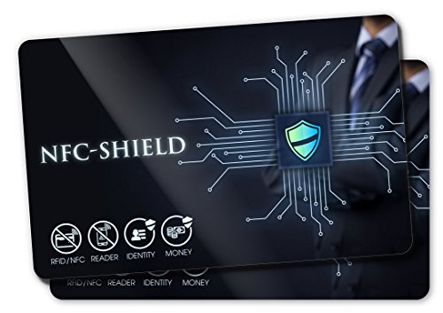 2X NFC Shield Card - RFID & NFC Schutz/Blocker - Made in Germany - Schützt das gesamte Portmonnaie & Kartenetui mit Ihren EC und Kreditkarten - Nie Wieder RFID Schutzhüllen notwendig 2X NFC Shield Card - RFID & NFC Schutz/Blocker - Made in Germany - Schützt das gesamte Portmonnaie & Kartenetui mit Ihren EC und Kreditkarten - Nie Wieder RFID Schutzhüllen notwendig von NFC-Shield Card