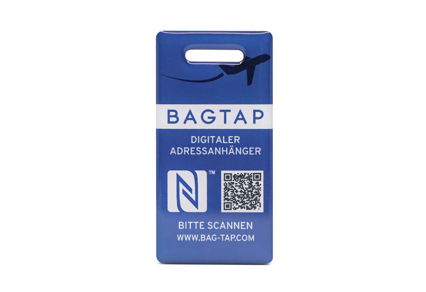 NFC21 Gepäckanhänger BAGTAP Digitaler Adressanhänger, mit NFC und QR-Code, wasserfest, 30 x 60 mm NFC21 Gepäckanhänger BAGTAP Digitaler Adressanhänger, mit NFC und QR-Code, wasserfest, 30 x 60 mm von NFC21