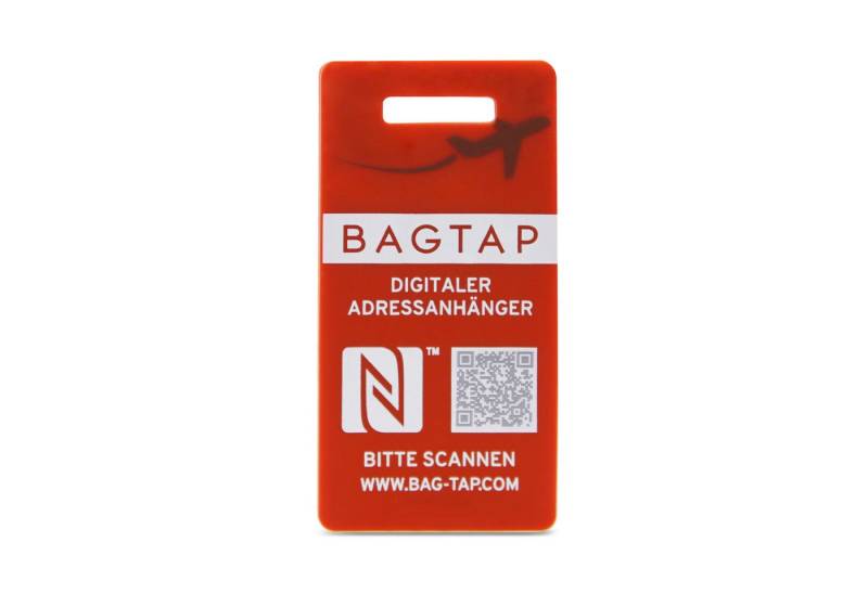 NFC21 Gepäckanhänger BAGTAP Digitaler Adressanhänger, mit NFC und QR-Code, wasserfest, 30 x 60 mm von NFC21