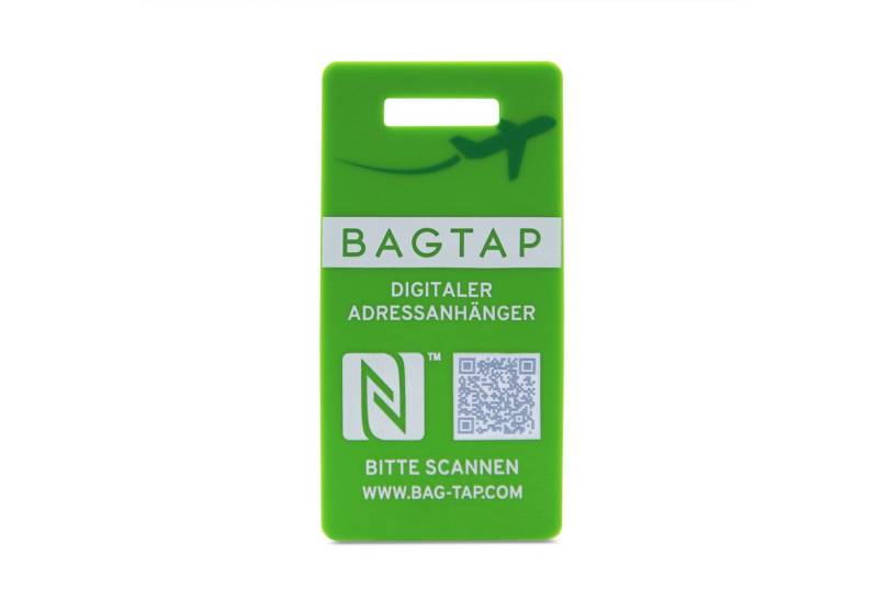 NFC21 Gepäckanhänger BAGTAP Digitaler Adressanhänger, mit NFC und QR-Code, wasserfest, 30 x 60 mm von NFC21