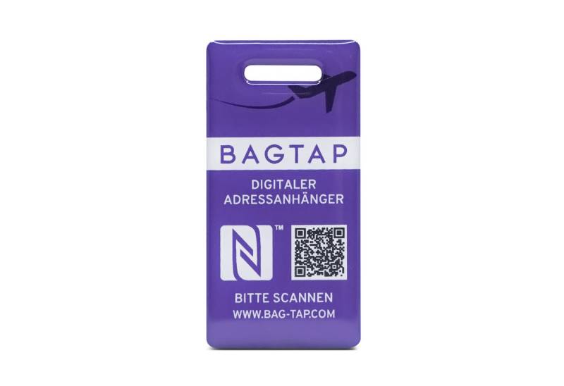 NFC21 Gepäckanhänger BAGTAP Digitaler Adressanhänger, mit NFC und QR-Code, wasserfest, 30 x 60 mm von NFC21