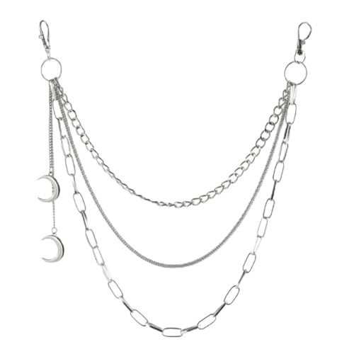 Hosenkette Hosenkette Herren Y2k Stern Charm Layered Street Style Hose Jeans Gürtel(Color 1) von NFEKLFI