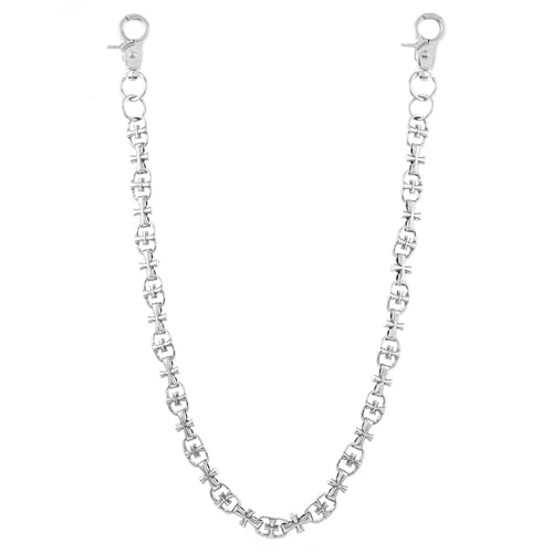 Hosenkette Hosenkette Hip Hop Rock Punk Style Hosen Legierung Kreuz Metall Herren Taille Kleidung Zubehör von NFEKLFI