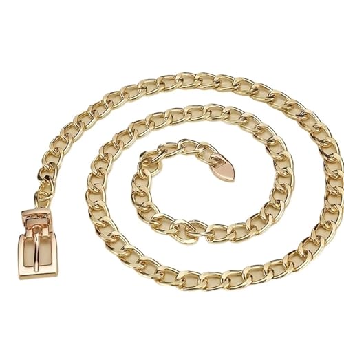 Hosenkette Hosenkette Mehrschichtige Metallgürtel for Frauen Lange Quaste Taillenkleid Gürtel Jeans Bund Körper(Gold chain belt) von NFEKLFI