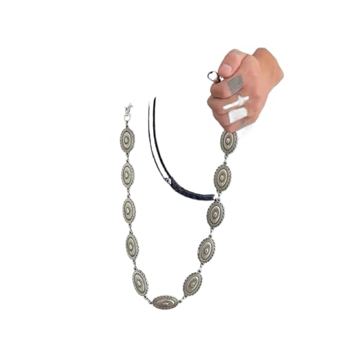 Hosenkette Hosenkette Metall Runder Schlüsselanhänger Taillengürtel for Männer Tasche Hosen Jeans Schmuck(Style 1) von NFEKLFI