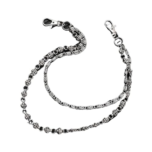 Hosenkette Hosenkette Street Hip Hop Jeans Gürtel Punk Style Doppelschicht Taille for Männer Frauen Zubehör von NFEKLFI