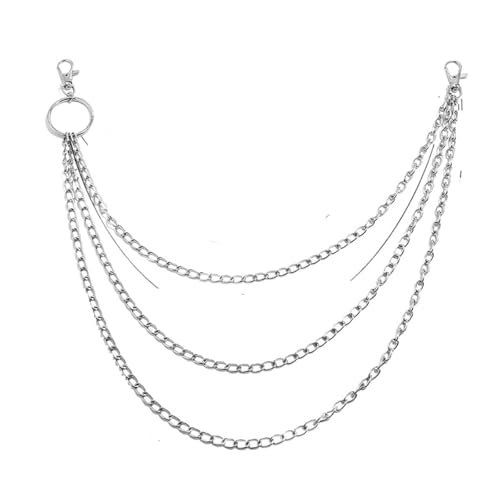 Hosenkette Hosenkette Taille Metall Mode Jeans Zubehör Anhänger Multilayer Hosen Schlüssel(Style 3) von NFEKLFI