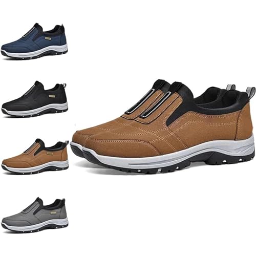 Daladder Walking Shoes, Daladder Orthopedic Walking Shoes, Men's Comfortable Waterproof Breathable Orthopedic Walking Shoes Hiking Shoes (Brown,41) von NFGTJYUI