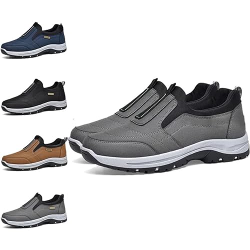 Daladder Walking Shoes, Daladder Orthopedic Walking Shoes, Men's Comfortable Waterproof Breathable Orthopedic Walking Shoes Hiking Shoes (Grey,38) von NFGTJYUI