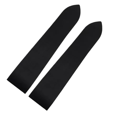 NFJNFCF Gummi-Armband kompatibel mit Cartier Santos 100 W2020007 Silikonband Silber Faltschließe Schwarzes Armband 25mm(Black NO Buckle) von NFJNFCF