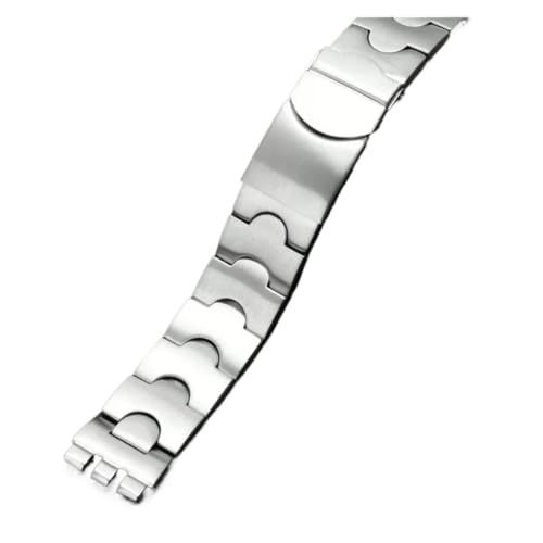 NFJNFCF Kompatibel Mit Swatch-Uhr YCS Yas YGS IRONY Herren- Und Damenuhr Aus Feinem Stahl Mit Zubehör 19 Mm 17 Mm(Silver,19mm) von NFJNFCF