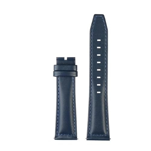 NFJNFCF Kompatibel mit Longines Pioneer Speed ​​Equestrian L3.812.4 L3.82.4 Herren Business-Armband aus Rindsleder, wasserdichte Unterseite, 21 mm, 22 mm(Blue -no buckle,21mm-width) von NFJNFCF