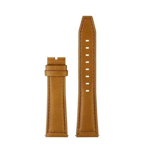 NFJNFCF Kompatibel mit Longines Pioneer Speed ​​Equestrian L3.812.4 L3.82.4 Herren Business-Armband aus Rindsleder, wasserdichte Unterseite, 21 mm, 22 mm(Khaki-no buckle,21mm-width) von NFJNFCF