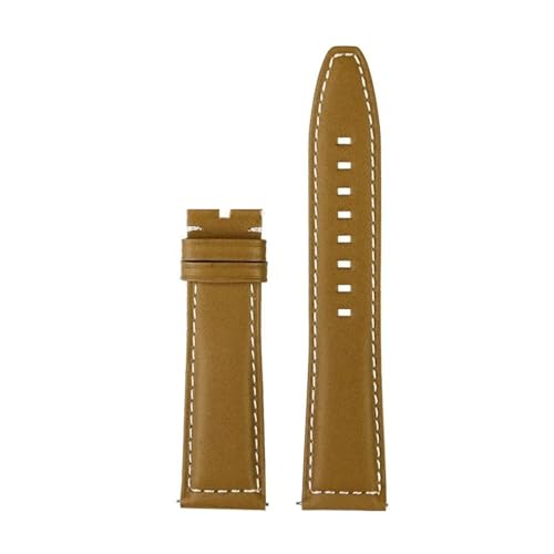 NFJNFCF Kompatibel mit Longines Pioneer Speed ​​Equestrian L3.812.4 L3.82.4 Herren Business-Armband aus Rindsleder, wasserdichte Unterseite, 21 mm, 22 mm(Khaki white-NO,22mm-width) von NFJNFCF