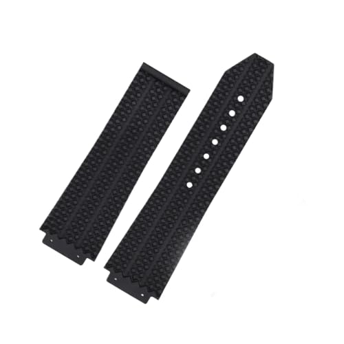 NFJNFCF Kompatibel mit dem Armband BIG BANG Authentic Watchband Black Silicone Men Rubber Watchband26*19 Two Style(Black no buckle) von NFJNFCF