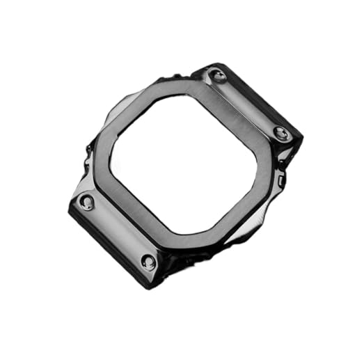 NFJNFCF Kompatibel mit dem DW-5600-Edelstahl-Uhrenarmband. Kompatibel mit dem G-SHOCK 3229 Casio DW5600 GW-B5600 GW-M5610. Modifiziertes Armband mit roter unterer Lünette(Black case,5610 Series) von NFJNFCF