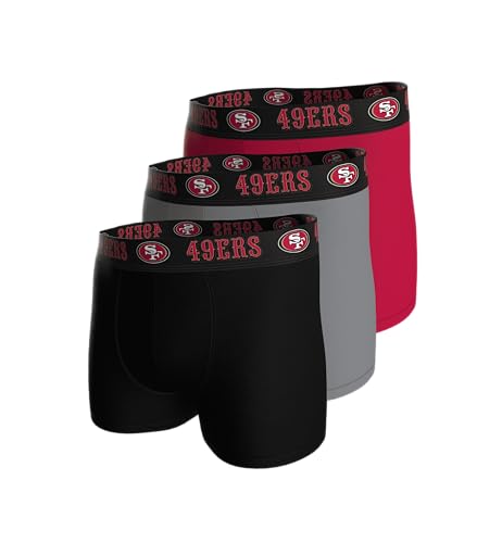 NFL 49ERS 3pk Boxers Black-Grey-Red -M von NFL