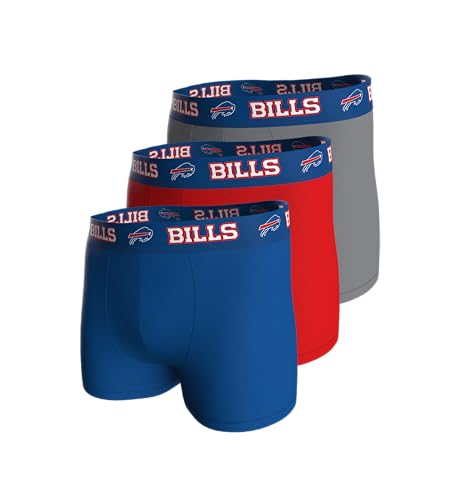 NFL Bills 3pk Boxers Blue-Red-Grey -L von NFL