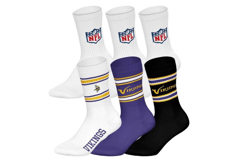 NFL Kurzsocken Unisex Socken 6er Pack Baumwolle (Packung, 6er Pack) von NFL