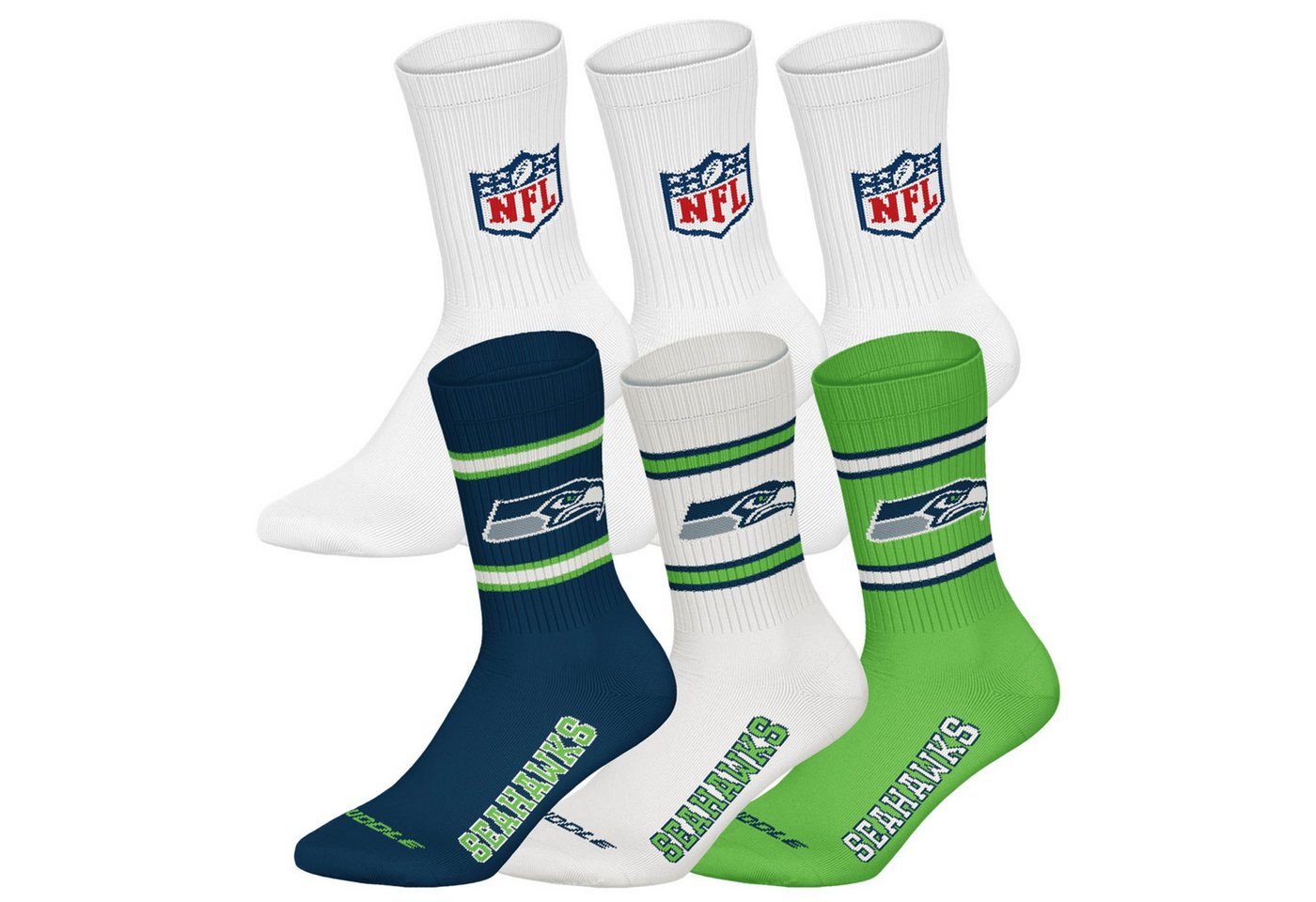 NFL Kurzsocken Unisex Socken 6er Pack Baumwolle (Packung, 6er Pack) von NFL