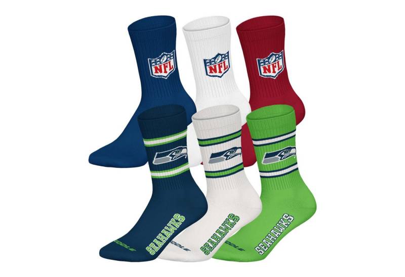 NFL Kurzsocken Unisex Socken 6er Pack Baumwolle (Packung, 6er Pack) von NFL