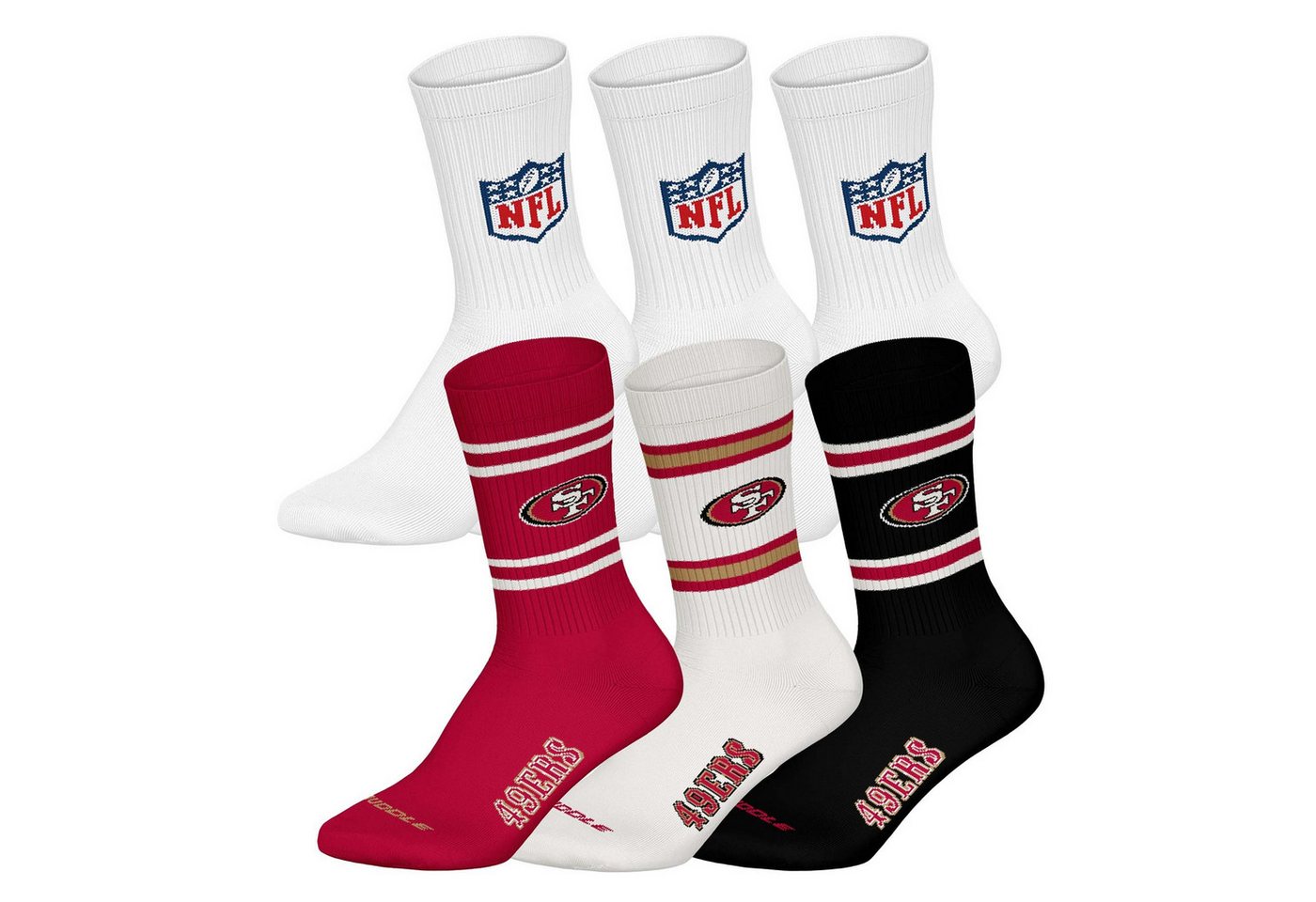 NFL Kurzsocken Unisex Socken 6er Pack Baumwolle (Packung, 6er Pack) von NFL