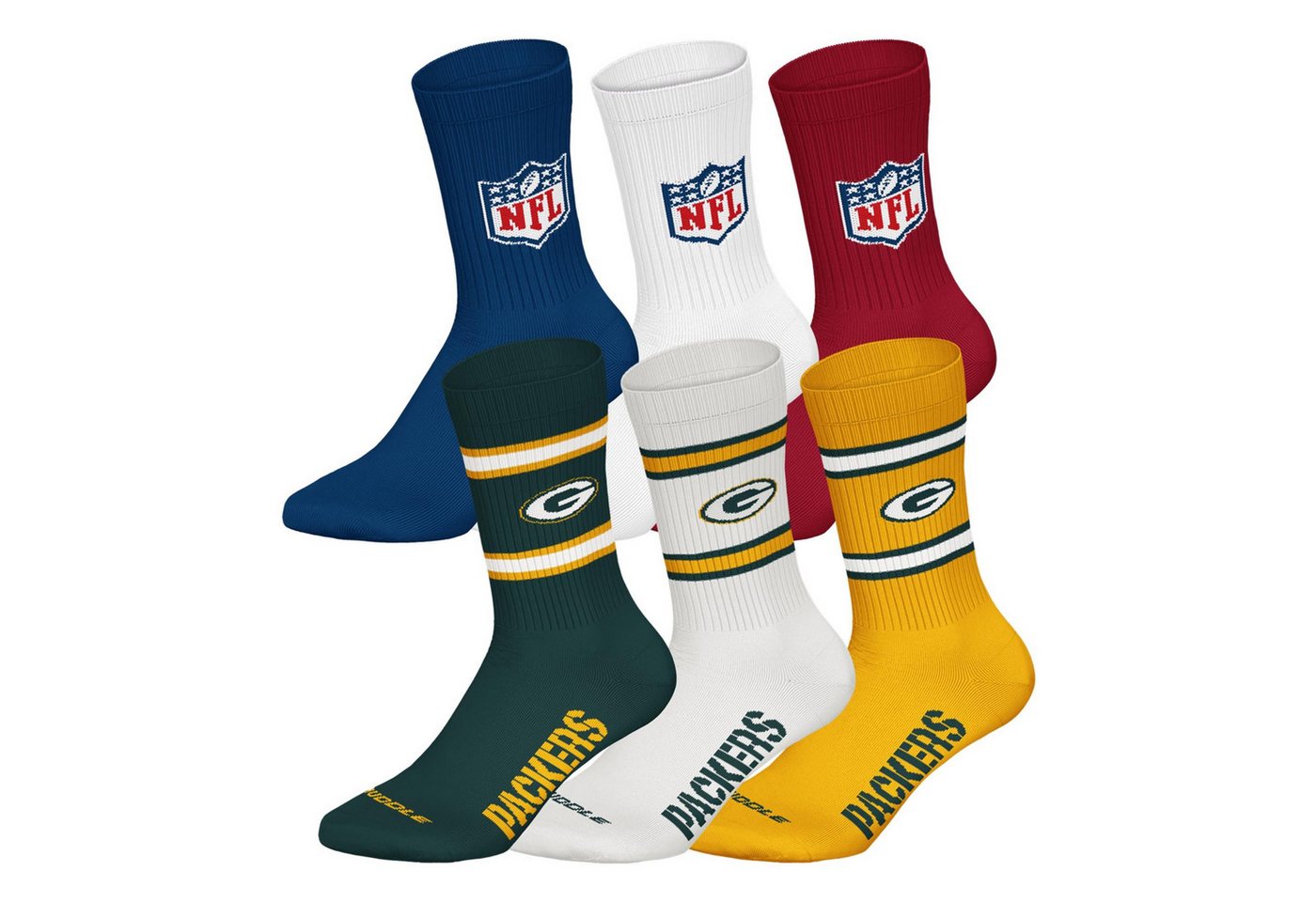 NFL Kurzsocken Unisex Socken 6er Pack Baumwolle (Packung, 6er Pack) von NFL